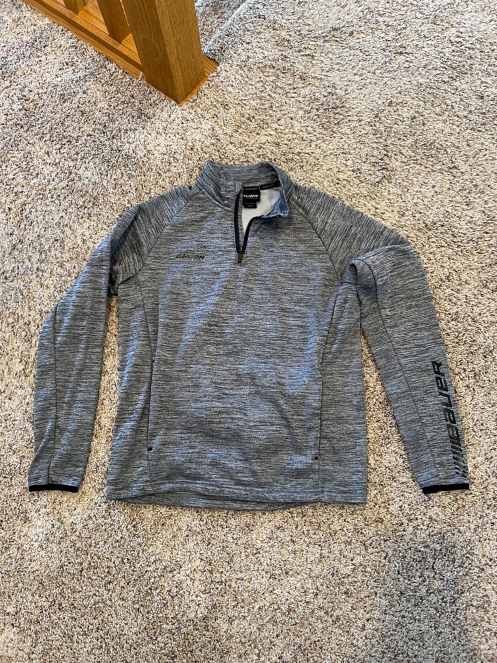 Bauer Heather Gray Quarter-Zip Pullover